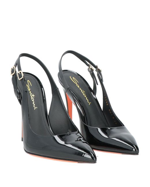 Santoni Black Pumps Leather