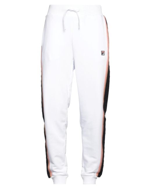 Fila White Pants Cotton, Polyester for men