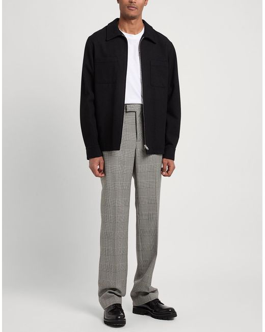 Sandro Black Jacket Wool, Polyester, Polyamide, Silk for men