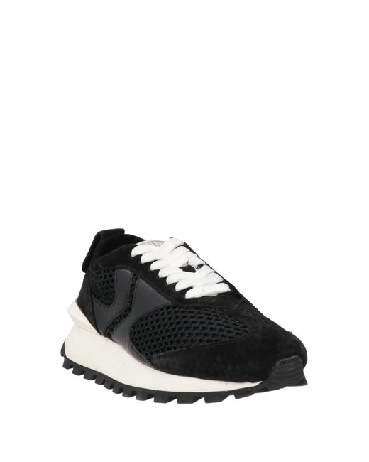 Voile Blanche Black Sneakers Leather, Textile Fibers