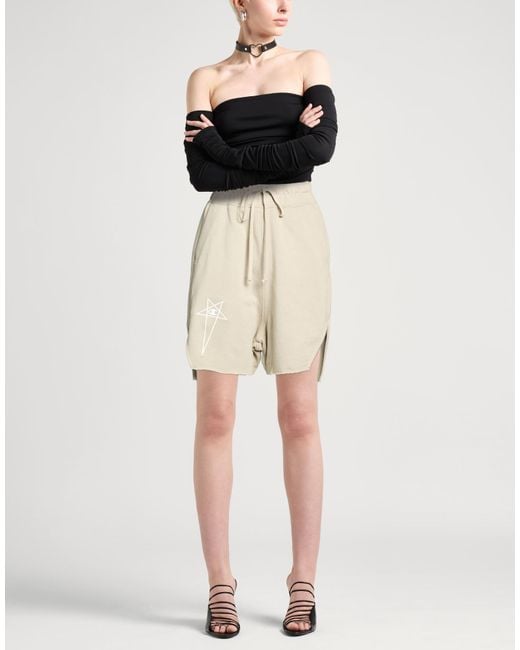 Rick Owens X Champion Natural Light Shorts & Bermuda Shorts Cotton