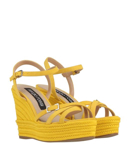 Sergio Rossi Yellow Espadrilles