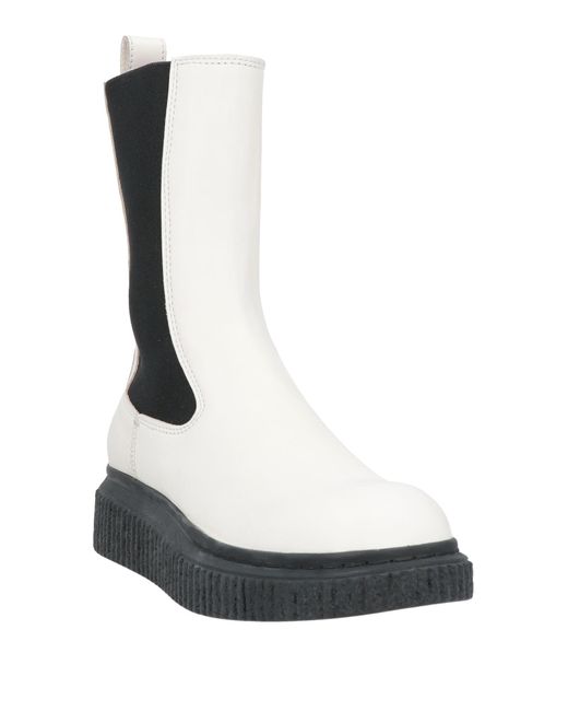 Officine Creative White Ankle Boots