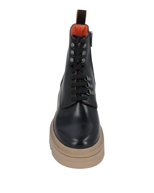 Santoni Black Ankle Boots for men