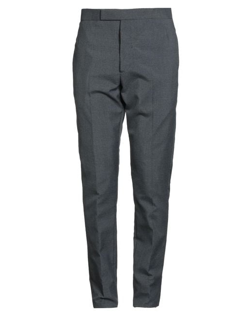 Thom Browne Gray Charcoal Pants Wool, Polyester for men