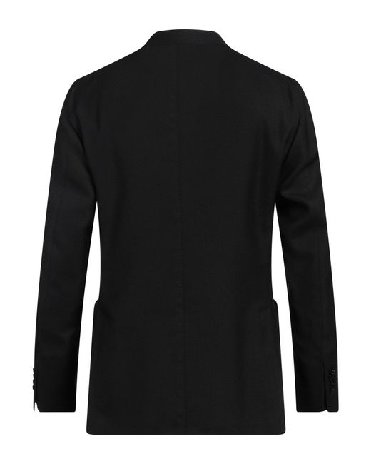 Boglioli Black Blazer Virgin Wool for men