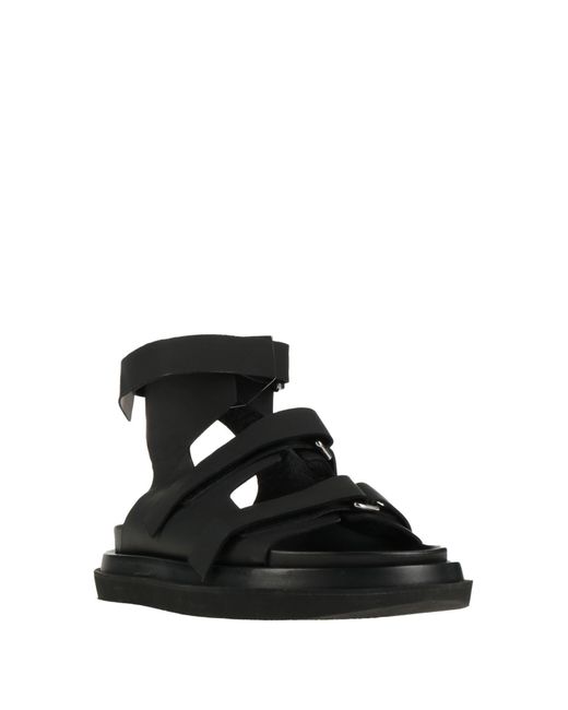 Ilio Smeraldo Black Sandals for men