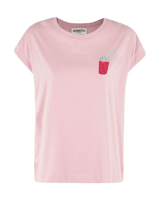 T-shirt di Essentiel Antwerp in Pink