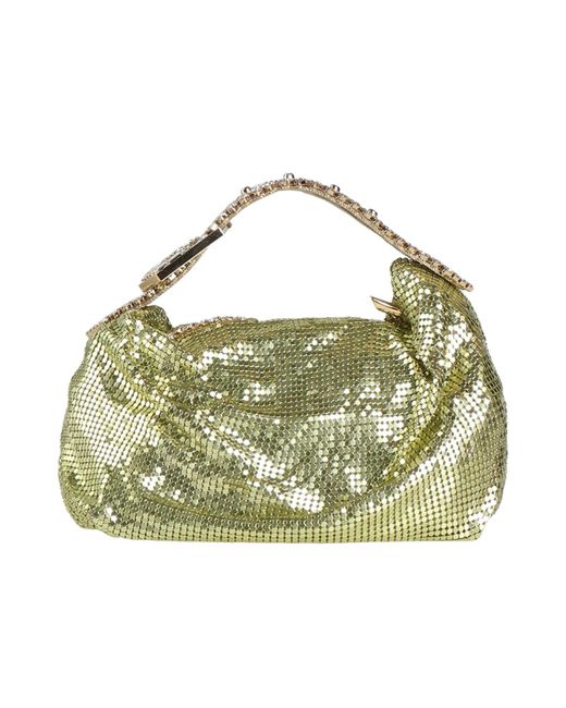 Gedebe Green Handbag Textile Fibers