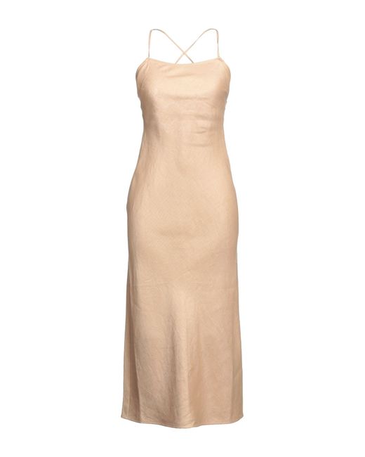 REMAIN Birger Christensen Natural Midi-Kleid