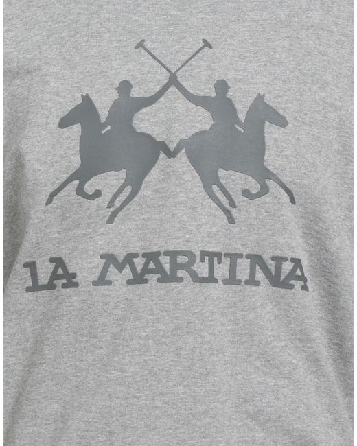 La Martina Gray Sweatshirt Cotton for men