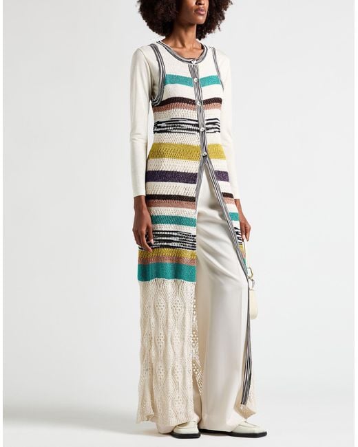 Missoni White Cardigan Silk, Cupro, Synthetic Fibers, Viscose, Polyester