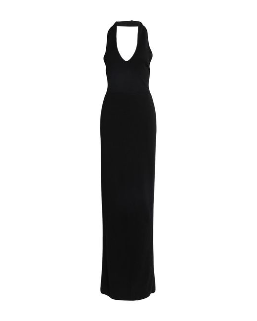 Robe longue Saint Laurent en coloris Black