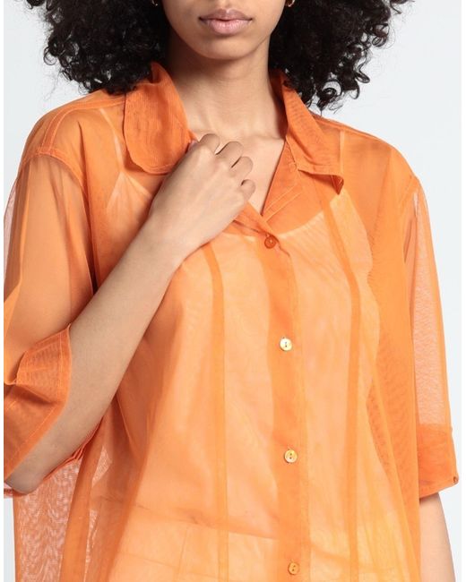 DES_PHEMMES Orange Shirt Nylon