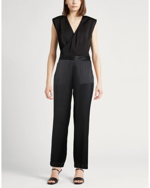Roberto Collina Black Pants Silk, Elastane
