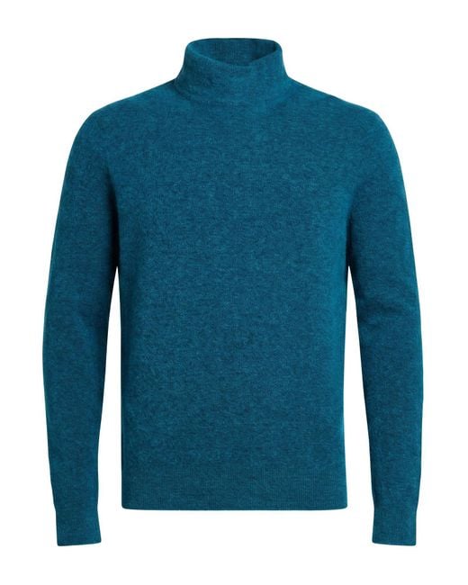 Roberto Collina Blue Turtleneck Polyamide, Wool, Baby Alpaca Wool, Elastane for men