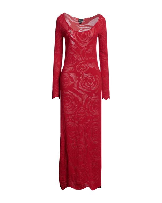 Just Cavalli Red Midi Dress