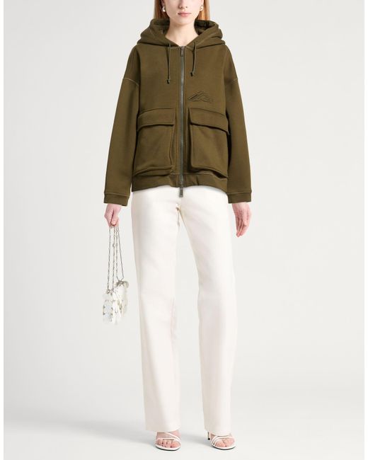 DSquared² Green Military Sweatshirt Cotton, Polyester