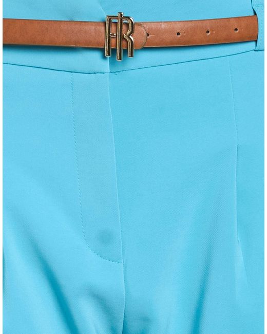 Fracomina Blue Pants Polyester, Elastane