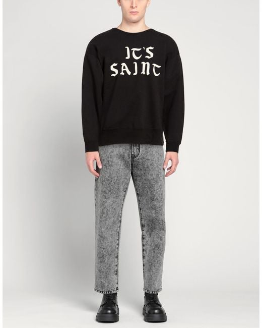 Saint Michael Black Sweatshirt Cotton for men