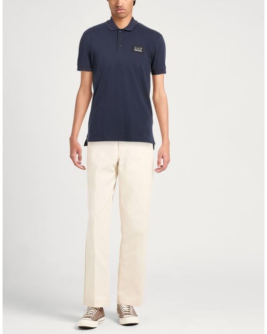 EA7 Blue Polo Shirts for men