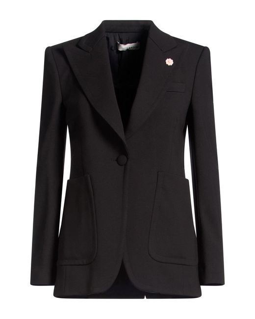 Lardini Black Blazer Viscose, Polyamide, Elastane