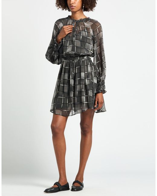 Suoli Gray Mini Dress Polyester