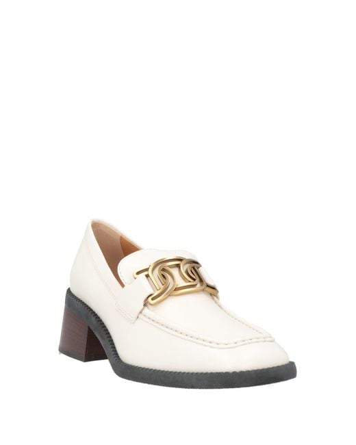 Tod's White Loafers