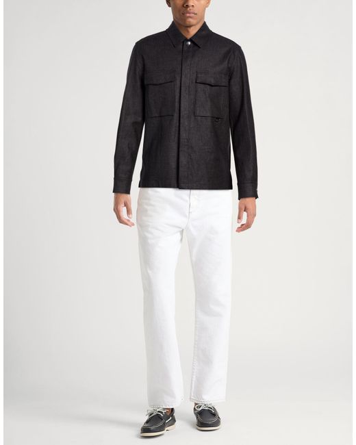 Agnona Blue Midnight Shirt Linen, Polyester for men