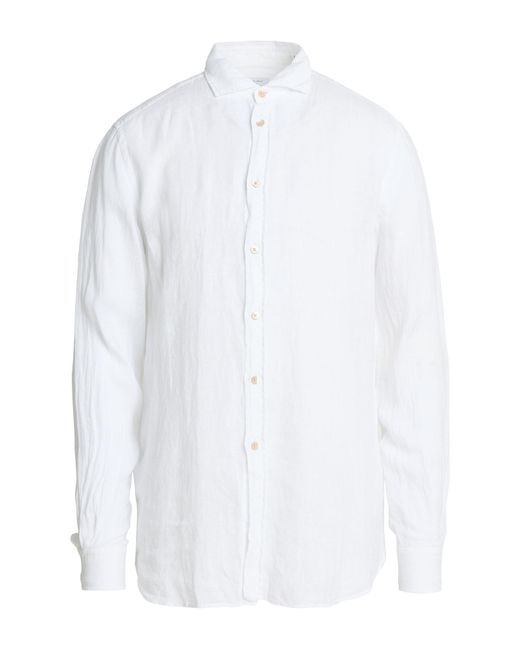 Boglioli White Shirt Linen for men