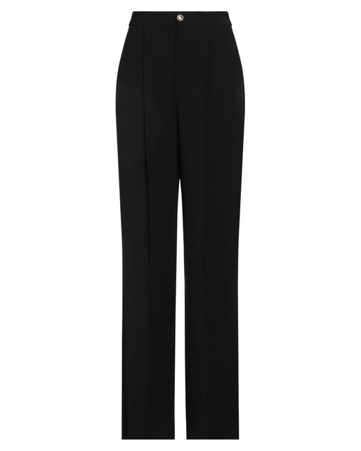 Hanita Black Pants Polyester, Elastane
