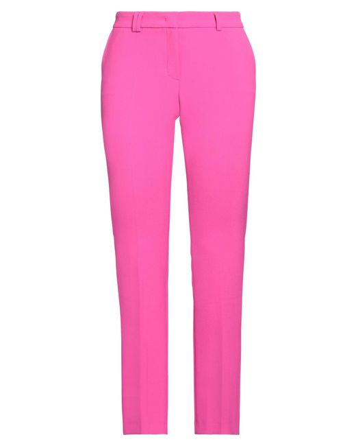 Seductive Pink Pants Polyester, Viscose, Cotton, Elastane