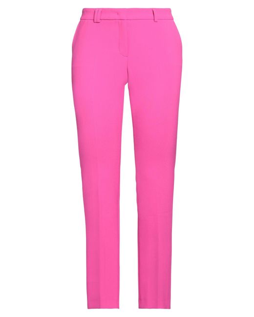 Seductive Pink Pants Polyester, Viscose, Cotton, Elastane