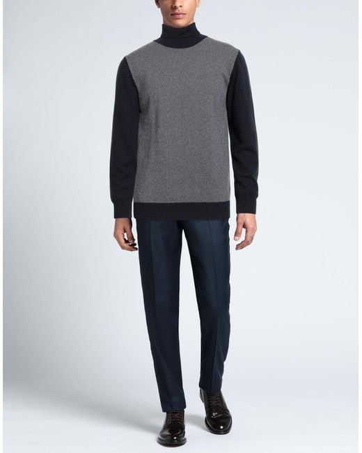 Luigi Borrelli Napoli Rollkragenpullover in Blue für Herren