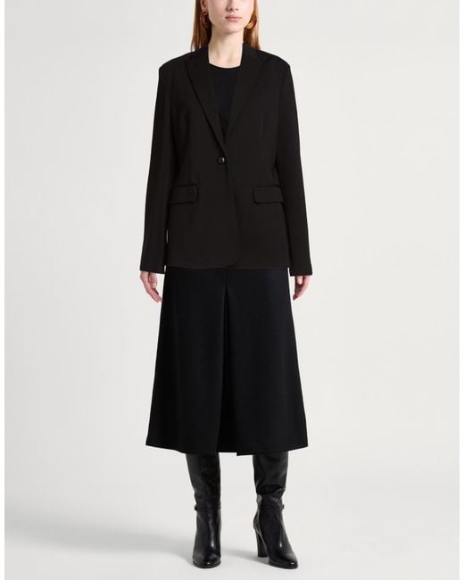 Pinko Black Blazer Viscose, Polyamide, Elastane