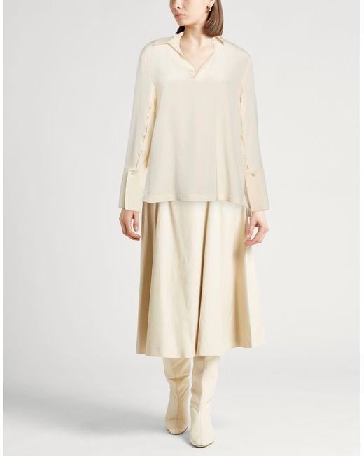 Max Mara White Top Silk, Elastane
