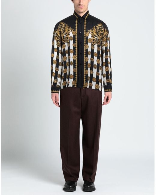 Versace Jeans Couture Black Shirt Viscose for men