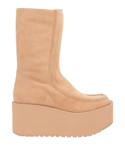 Paloma Barceló Natural Light Ankle Boots Leather
