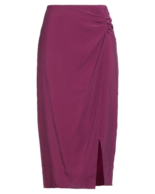 8pm Purple Midi Skirt Rayon, Polyester