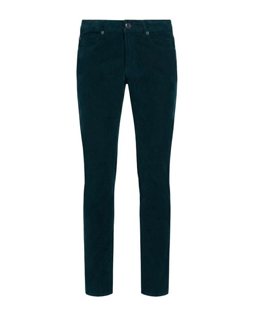 Paul & Shark Blue Pants Cotton, Elastane for men