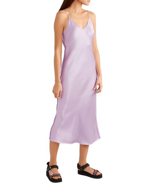 helmut lang purple dress