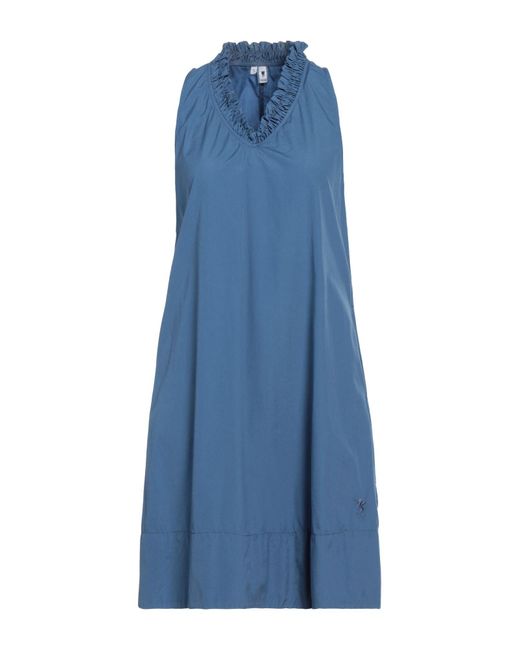 European Culture Blue Mini Dress