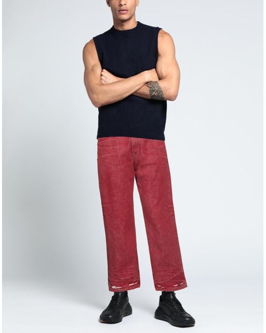 R13 Red Jeans for men