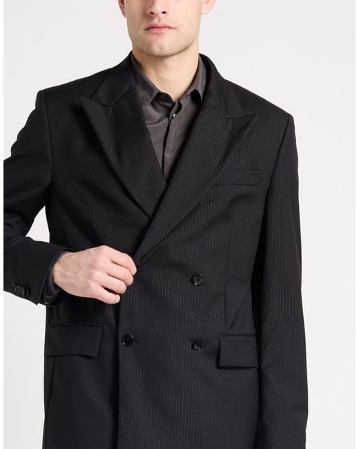 Manuel Ritz Black Suit Virgin Wool, Polyamide, Polyester for men