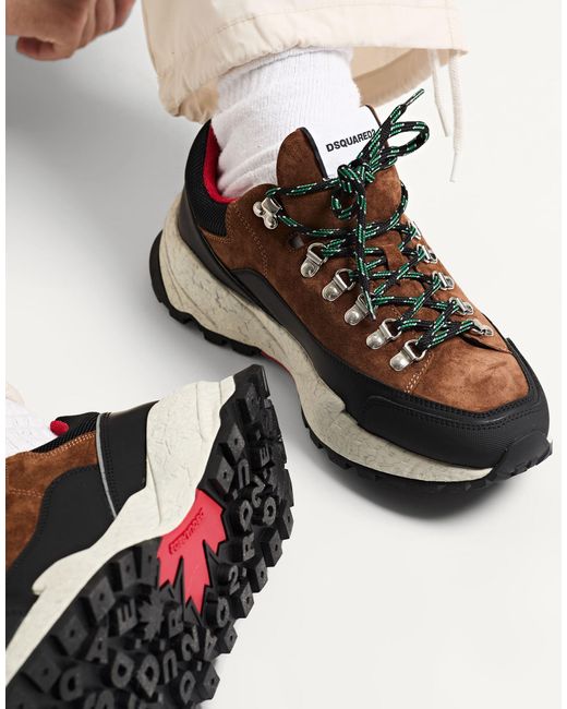 DSquared² Brown Sneakers Calfskin for men