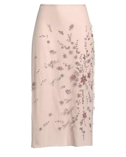 Fendi Natural Midi Skirt Polyamide