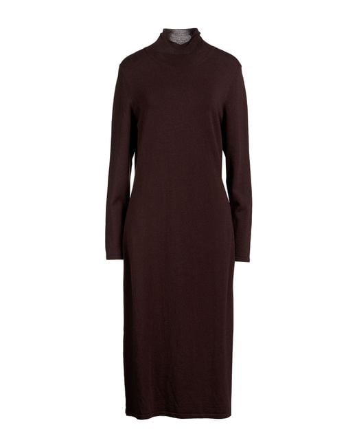 Weekend by Maxmara Red Midi Dress Acrylic, Wool, Polyamide, Elastane