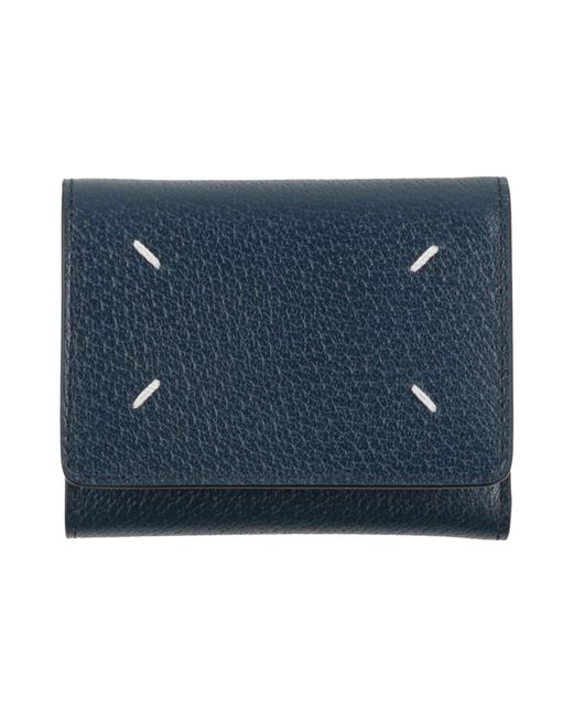 Maison Margiela Blue Wallet Leather