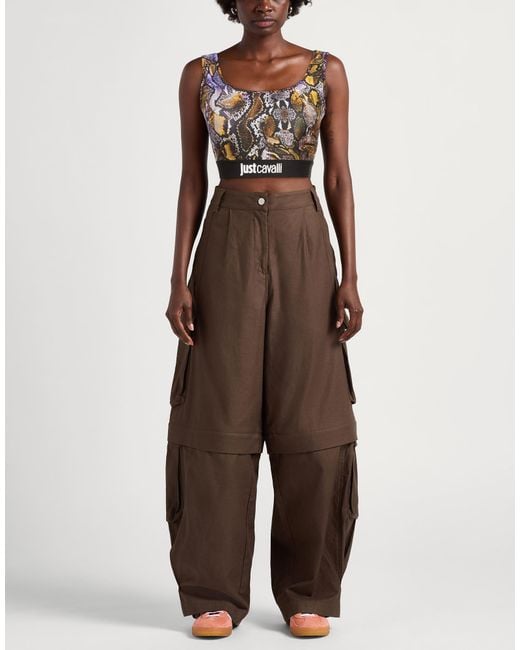 Just Cavalli Gray Top Polyamide, Elastane