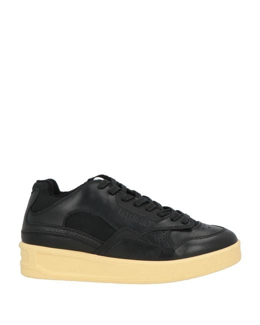 Jil Sander Blue Sneakers Cow Leather, Textile Fibers